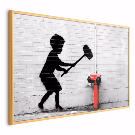 Poster med ram - Destroy the fire hydrant