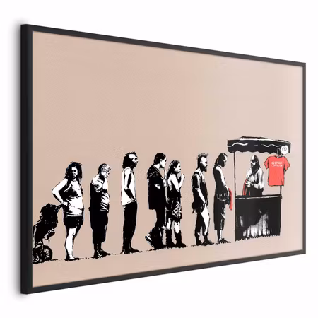 Poster med ram - Destroy capitalism