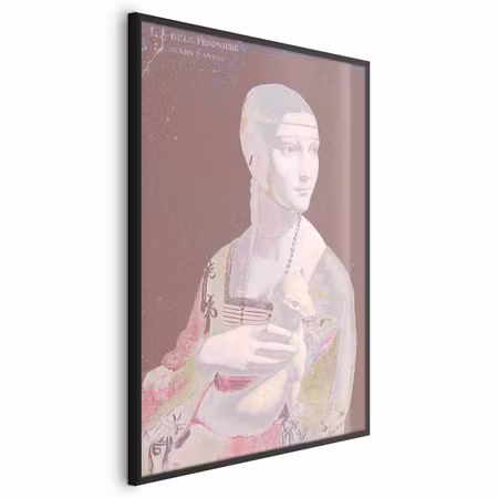 Poster med ram - Pastel lady