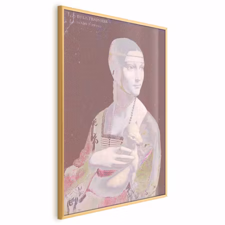 Poster med ram - Pastel lady