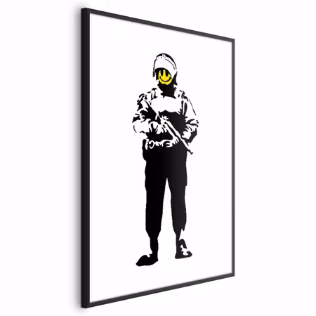 Poster med ram - Smiling policeman