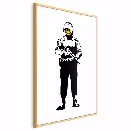 Poster med ram - Smiling policeman