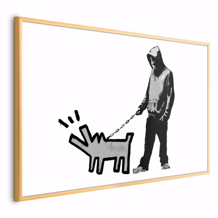 Poster med ram - Dog art
