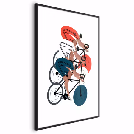 Poster med ram - Olympics - cycling race