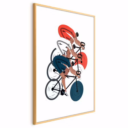 Poster med ram - Olympics - cycling race