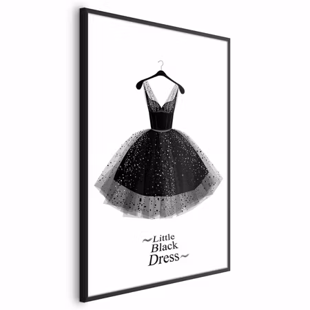 Poster med ram - Little black dress
