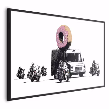 Poster med ram - Donut police