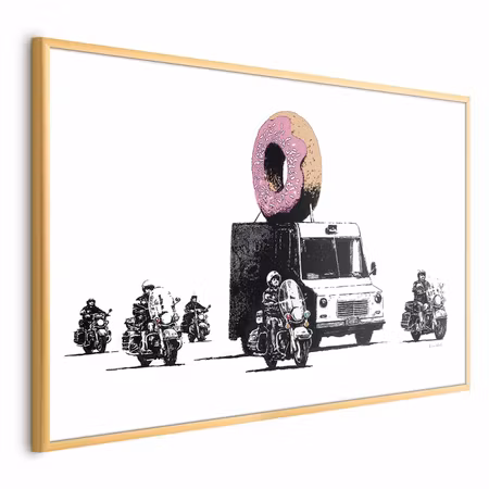 Poster med ram - Donut police
