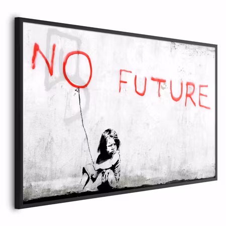 Poster med ram - No future