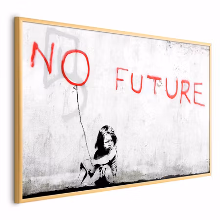 Poster med ram - No future