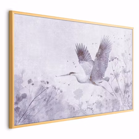 Poster med ram - Majestic flight - crane in