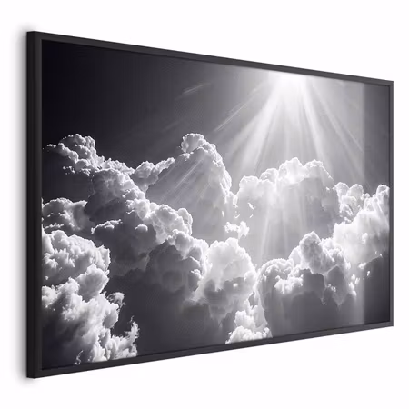 Poster med ram - Hope in the clouds inspiring sun
