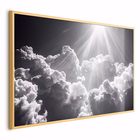 Poster med ram - Hope in the clouds inspiring sun