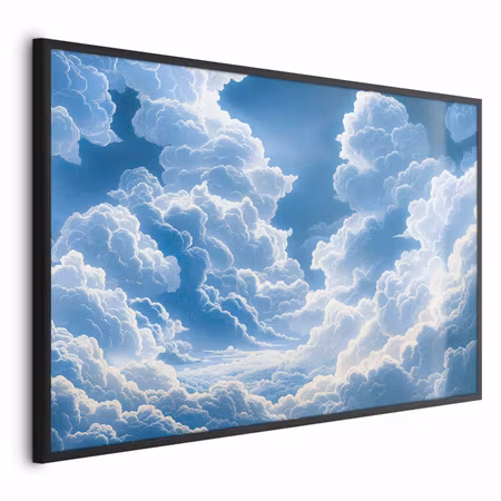Poster med ram - Blue sky breaking through white