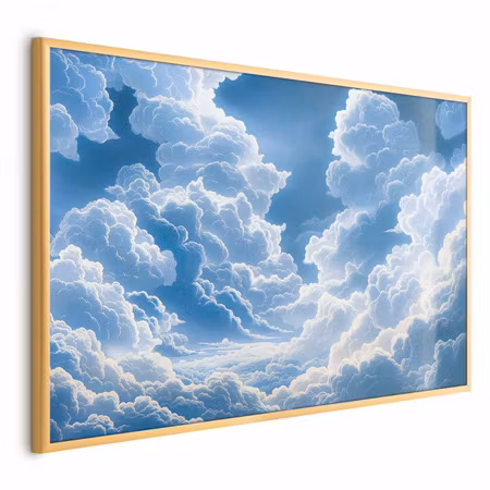 Poster med ram - Blue sky breaking through white