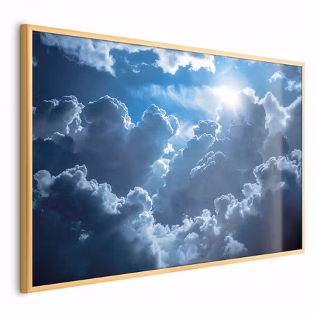 Poster med ram - Lively scene the sun battling
