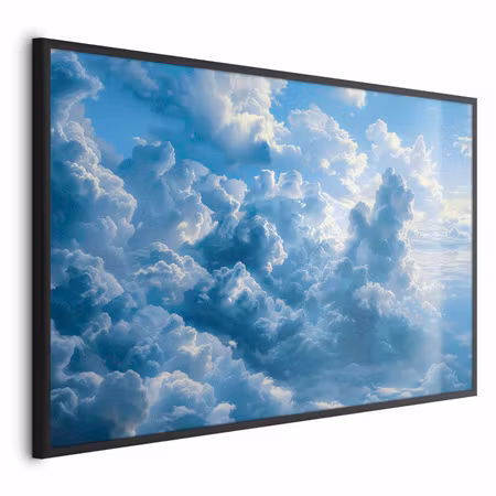 Poster med ram - Ocean in the air waving clouds