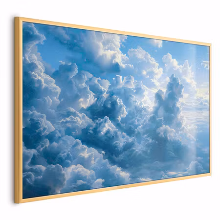 Poster med ram - Ocean in the air waving clouds