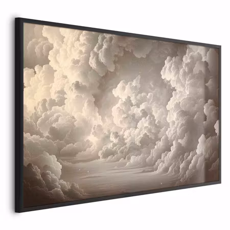 Poster med ram - Whisper of illuminated clouds in
