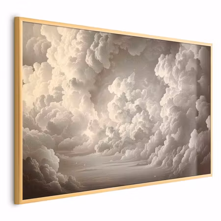 Poster med ram - Whisper of illuminated clouds in