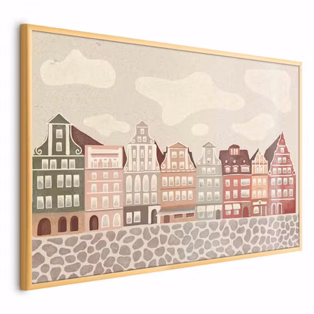 Poster med ram - Colorful facades - historic wroc