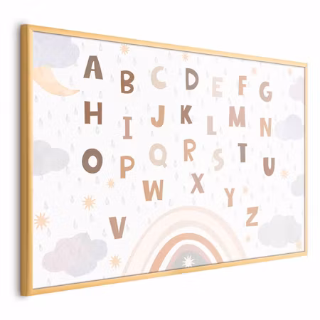 Poster med ram - Letters in muted colors