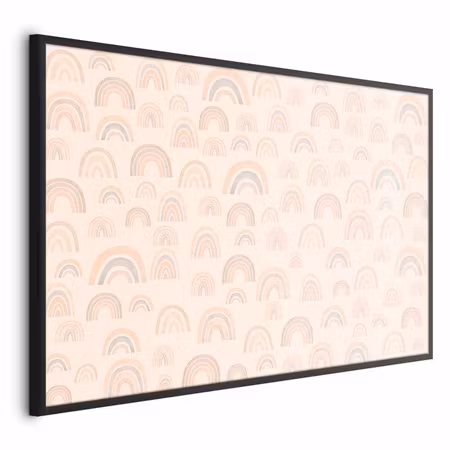 Poster med ram - Pastel rainbows