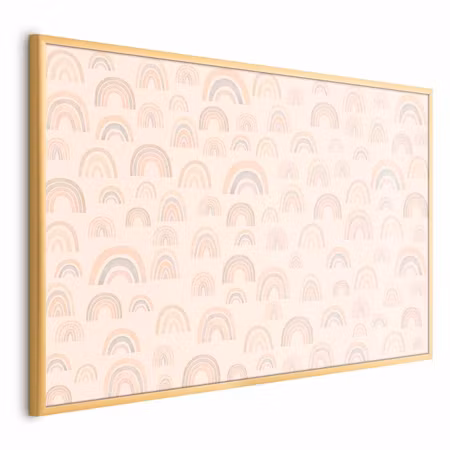 Poster med ram - Pastel rainbows