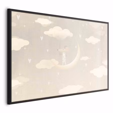 Poster med ram - Mouse on the moon