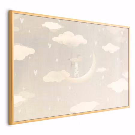 Poster med ram - Mouse on the moon