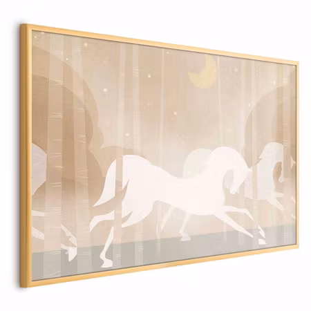 Poster med ram - Galloping horses