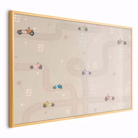 Poster med ram - Racing cars