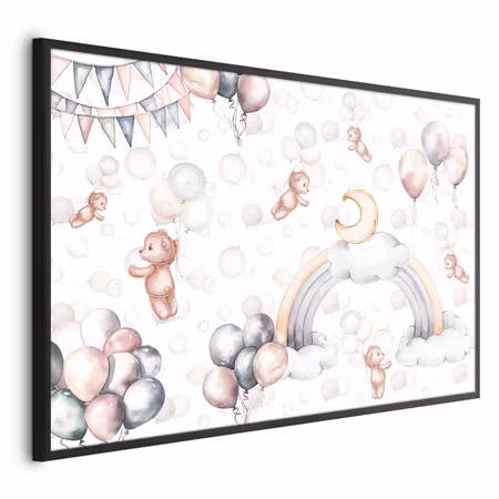 Poster med ram - Bears in the sky