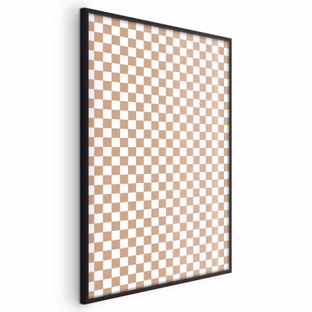 Poster med ram - Geometry and browns - a pattern