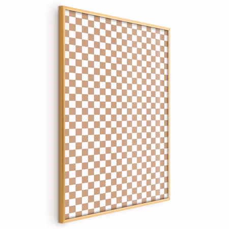 Poster med ram - Geometry and browns - a pattern