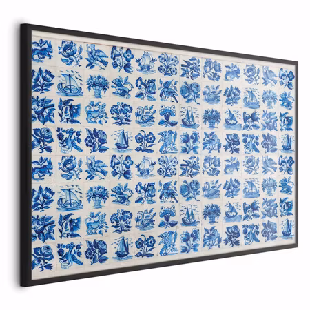Poster med ram - Azulejos tiles - traditional