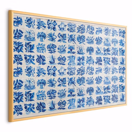 Poster med ram - Azulejos tiles - traditional