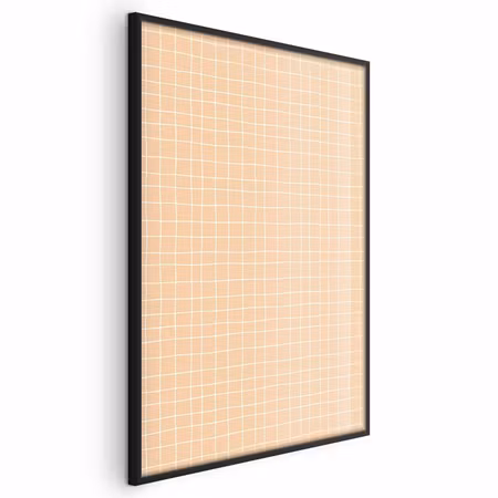 Poster med ram - Lines and noise - a wavy grid in