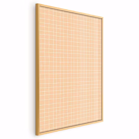 Poster med ram - Lines and noise - a wavy grid in