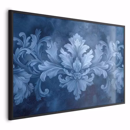 Poster med ram - Blue ornament in cool shades