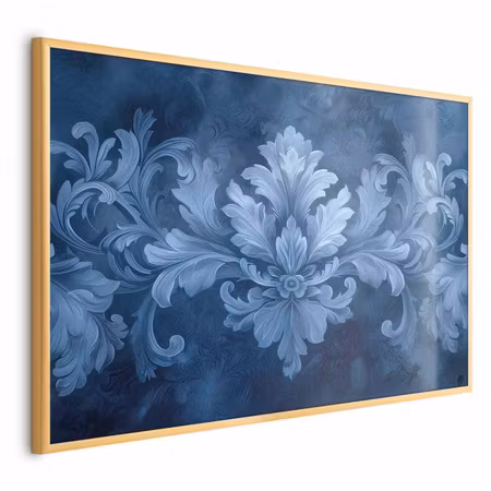 Poster med ram - Blue ornament in cool shades