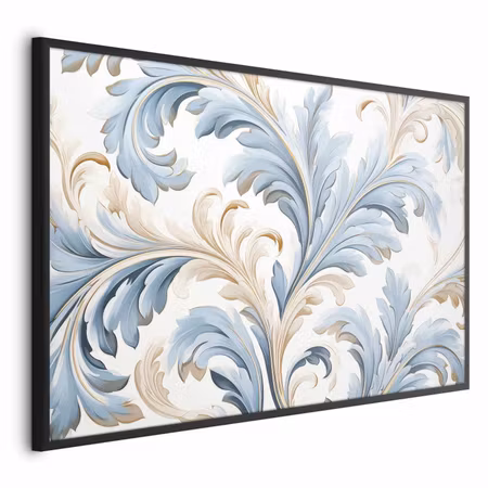 Poster med ram - Baroque vines in light colors