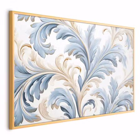 Poster med ram - Baroque vines in light colors