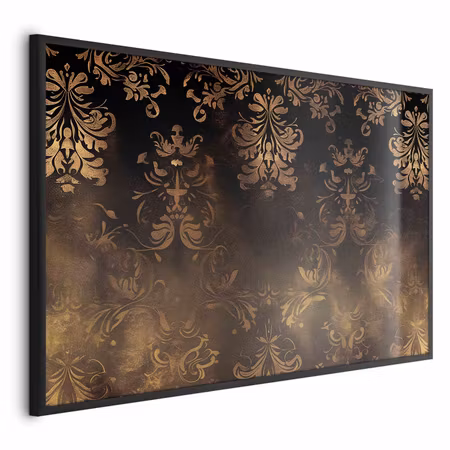 Poster med ram - Dark baroque patterns with