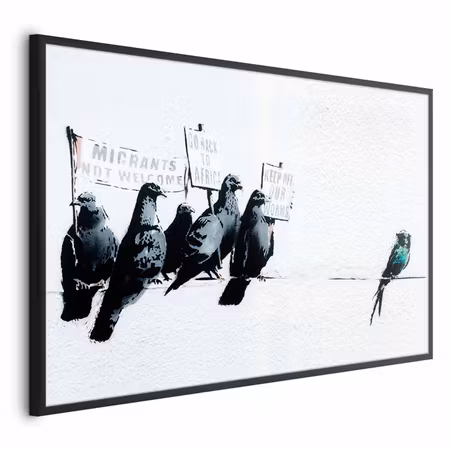 Poster med ram - Xenophobic pigeons