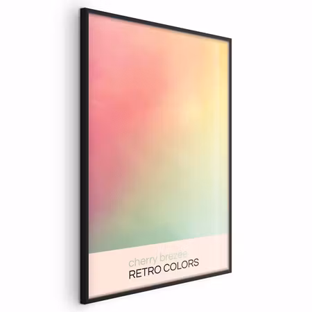 Poster med ram - Cherry breeze - pastel gradient