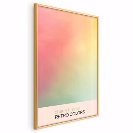 Poster med ram - Cherry breeze - pastel gradient
