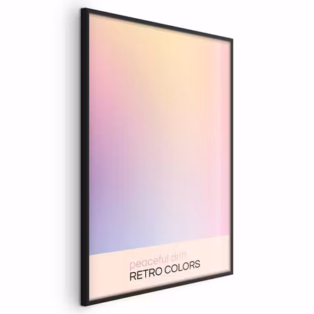 Poster med ram - Peaceful drift - delicate pastel