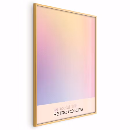 Poster med ram - Peaceful drift - delicate pastel
