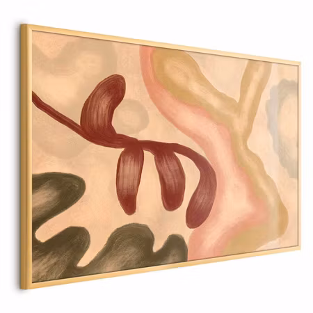 Poster med ram - Colorful shapes - worn figures